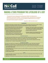 Making A Tsmo Program The Lifeblood A Dot National