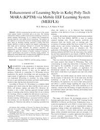 Universidad nacional de malasia información ukm el mohandeseen gateway bangi. Pdf Enhancement Of Learning Style In Kolej Poly Tech Mara Kptm Via Mobile Eef Learning System Meefls