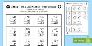 3 digit subtraction with regrouping across zeros worksheets published: 2 Digit Addition And Subtraction Without Regrouping Pdf