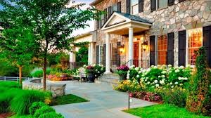 Using planters, trees, or a pathway lined with plants on either side of the front door create an appealing frame for the font of the house. 35 Jaw Dropping Landscaping Ideas That Won T Break The Bank Geartrench