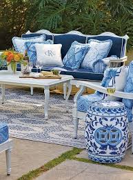 We wanted to buy a coffee table with stools underneath after seeing a similar item at a friend's place. Product Inspiration Blue White Garden Stools Confettistyle