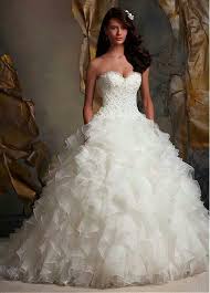 Tight Top Puffy Bottom Ball Gowns Wedding Wedding Dress Organza Ivory Wedding Dress