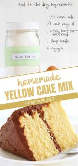 Homemade Yellow Cake Mix In 2020 Homemade Yellow Cake Homemade Recipes Cake Recipes