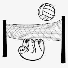 Volleyball player drawing at paintingvalley com explore collection. Sloth Volleyball Game Free Photo Three Toed Sloth Drawing Hd Png Download Transparent Png Image Pngitem
