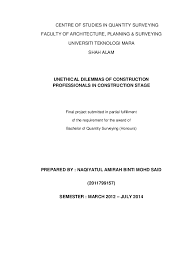 The following are the rates for the supply and delivery of various building materials to the work sites within the klang valley, malaysia and its vicinity. Pdf Unethical Dilemmas Of Construction Professionals In Construction Stage Naqiyatul Amirah Mohd Said Academia Edu