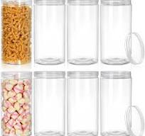 Amazon.com: Pumtus 8 Pack Clear Plastic Jars with Lid, 46 OZ ...