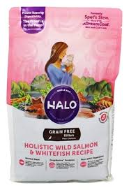 Halo is committed to creating exceptional food cats and dogs love and pet parents trust. Buy Halo Purely For Pets Halo Holistic Grain Free Kitten Dry Cat Food Wild Salmon Whitefish Recipe 6 Lbs At Luckyvitamin Com
