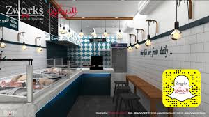 تصميم محل سمك zworks decor