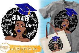 Download Black Woman Graduation Svg Black Woman With Words Afro 571966 Cut Files Design Bundles