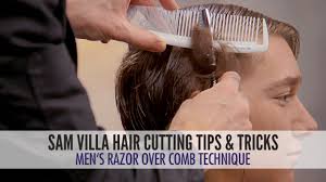 Then, comb the sideburn hair back towards the ear and do the same thing on the other side. Men S Undercut Tutorial Razor Over Comb Hair Cutting Technique Youtube