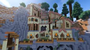 This is another minecraft modern house which opens a beautiful view from the cliff. Cliff House Built On Side Of A Minecraft Mountain Gaming