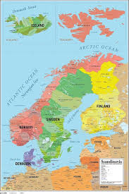 Wereldkaarten worden meestal politiek of fysisch ingedeeld. Bol Com Scandinavie Landkaart Kaart Poster 61x91 5cm