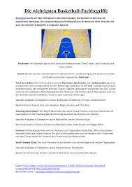 Basketball is a sport generally played by five players per team. Http Basketball Cham De Downloads Html File Files Sonstiges Basketball 20begriffe Pdf
