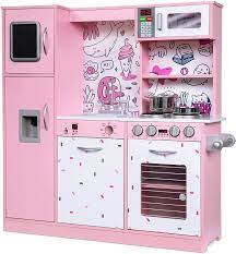 Stainless steel kitchen cupboards ukrainian alphabet sounds. Buy Jumbl Kids Kitchen Set Pretend Wooden Play Kitchen Battery Operated Icemaker Microwave With Realistic Sound Pots Pan Included Pink Online In Hungary B099tdz4r9