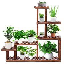 4 6 7 Tier Wooden Flower Stand Rolling Flower Plant Display Stand Shelf Ladder Stand For Living Room Balcony Patio Yard Indoors Outdoors Ample For 617 Pots Wi Plant Stand Indoor Wooden Plant