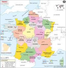 Le nom des 13 nouvelles régions métropolitaines est quant à lui en blanc. Carte De France France Carte