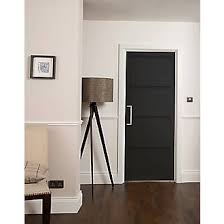 Venice graphite art interior door. Jeld Wen Painted Black Wooden 4 Panel Shaker Internal Door 1981 X 762mm Doors Screwfix Com