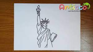 In this stage of the instruction on how to draw the statue of liberty, we will depict some final details. How To Draw The Statue Of Liberty Step By Step Youtube