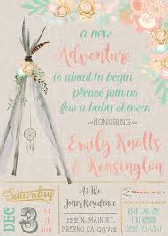 Boho Dreamcatcher Teepee Baby Shower Invitation Invite Invitations Invites Rustic Waterc Tribal Baby Shower Tribal Baby Shower Invitations Bohemian Baby Shower