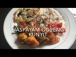 Nasi daun pandan & 2 pot beras ayam penyet ayam penyet seekor ayam yang. Nasi Ayam Goreng Kunyit Sedap Youtube