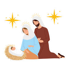 Nativity Manger Mary Joseph Baby Jesus In Crib Scene 2678172 Vector Art At Vecteezy