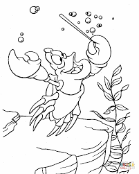 Coloring page of sebastian pinching flounder's cheeks #disney, #thelittlemermaid, #flounder, #sebastian, #coloringpages. Little Mermaid Sebastian Coloring Pages Coloring Home