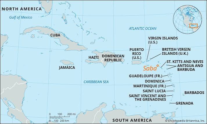 Saba | Netherlands, Lesser Antilles, Caribbean Sea, & Map | Britannica