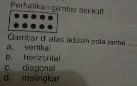 Pola lantai dibuat untuk formasi penari. Gambar Diatas Adalah Pola Lantai A Vertical B Horizontal C Diagonal D Melingkar Jawab Nya Yang Brainly Co Id