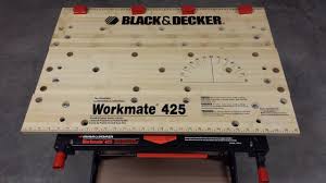 Black And Decker Portable Workbench 425 The Assembly Instructions For The Workmate 425 Leave Much To Be Desired So I Put Together This V Garage Woodworking Shop Ideas Black Decker Workbench Designs
