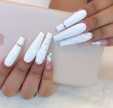 Self taught nail artist rotorua, new zealand 🌏🏡. 37 Best White Nails Art Designs In Summer 2019 Long Acrylic Nails Coffin Coffin Nails Designs Bling Acrylic Nails