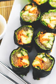 Raw Sushi Rolls With Kelp Noodles And Tahini Soy Dipping Sauce Rezept Lecker Kuche
