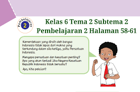 Maybe you would like to learn more about one of these? Kunci Jawaban Buku Tematik Tema 2 Kelas 6 Halaman 58 60 61 Koesrow