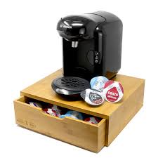 Bamboo 64 Tassimo Pod Holder Capsule Drawer Coffee Machine Stand M W Ebay Coffee Pods Drawer Coffee Pod Storage Tassimo Pods