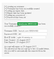 Cara membuat akun ssh gratis. Beberapa Akun Ssh Premium Server Singapura Exp 29 Agustus 2017 Gratis Kumpulan Remaja