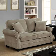 Furniture Of America Yami Transitional Brown Chenille Padded Loveseat Love Seat Furniture Home