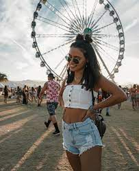 Imagine yourself in a situation where everyone around you is clad in colorful attires, wearing blissful expressions, lost in the music and fun of the moment. Coachella Valley Coachella Outfit And Music Festival Image 7080274 On Favim Com