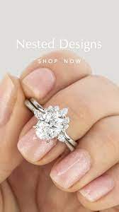 Brilliant Earth Aria Diamond Ring And Lunette Diamond Ring Double Band Wedding Ring Modern Wedding Rings Big Engagement Rings
