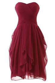 Prom Queen Women S Short Strapless Chiffon Prom Bridesmaid Dresses Amazon Ca Clothing Accessories Vestidos Modelos Fashion Belos Vestidos