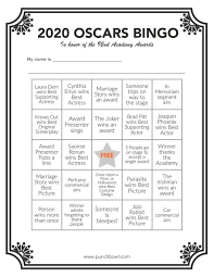 It's like the trivia that plays before the movie starts at the theater, but waaaaaaay longer. Oscars 2020 List Printable Oscar 2020