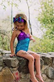 Arizona little & big girls leopard one piece swimsuit. Mermaid Swimsuit Girls Baby Toddler One Piece Little Bathing Etsy