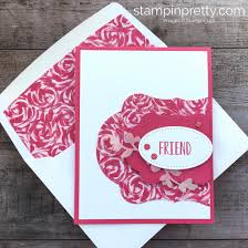 To make this card, take a white a4 size sheet and fold it from the centre. Simple Saturday Melon Mambo Friend Card Stampin Pretty