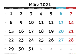 Dieser kalender 2021 entspricht der unten gezeigten grafik, also kalender mit kalenderwochen und feiertagen, enthält aber zusätzlich eine übersicht zum kalender, welcher feiertag in welchem bundesland gilt. Kalender Marz 2021 Zum Ausdrucken Kalender 2021 Zum Ausdrucken