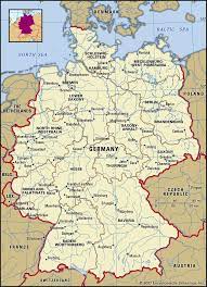 It includes country boundaries, major cities, major mountains in shaded relief, ocean depth in blue color gradient, along with many other features. Germany Facts Geography Maps History Britannica