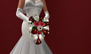 Red bridesmaid bouquets, each bridesmaid has a different flower, tulips, calla lilies and orchids. Second Life Marketplace Bouquet Calla Lily And Orchid Red