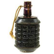Original Japanese Wwii Type 97 Inert Fragmentation Hand Grenade With Fuse Dated 1938 And Kanji Markings Hand Grenade Grenade Combat Helmet