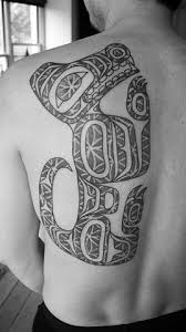 The animals included in the set are a native fish, sea turtle, killer whale, butterfly, flying bird, tree frog and a bear holding a salmon. Custom Tribal And Black Work Tattoos By Mikel