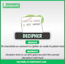 Meaning Of Decipher Good Vocabulary Words Learn English Words Learn English Vocabulary