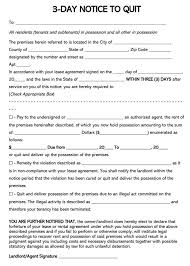 A notice to vacate serves as a lease termination letter, announcing to your landlord your plans to leave the premises within a specified period of time, usually 30 days. Free Three 3 Day Eviction Notice By State Pay Or Quit