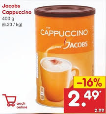 Напиток растворимый vanilla cappuccino, 1000 г. Jacobs Cappuccino 400 G Angebot Bei Netto Marken Discount
