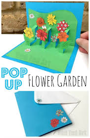 3d Flower Card Diy Pop Up Cards For Kids Red Ted Art Make Crafting With Kids Easy Fun Diy Pop Up Cards Easy Diy Mother S Day Gifts Kids Cards